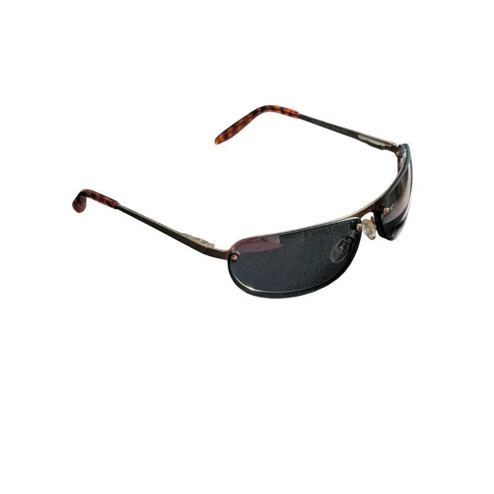 Kenneth Cole Reaction Sunglasses Metal Frame Half Rim Dark Lenses